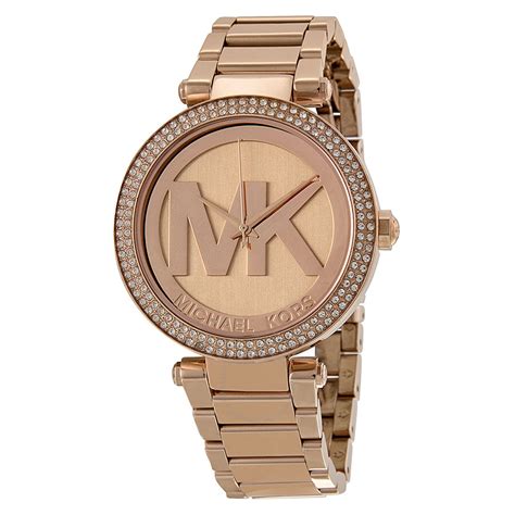 discount women rose gold michael kors watch